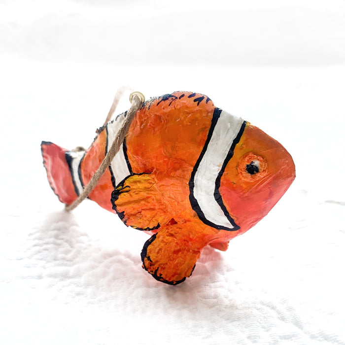Clown Fish hand painted small Decor Christmas Ornament