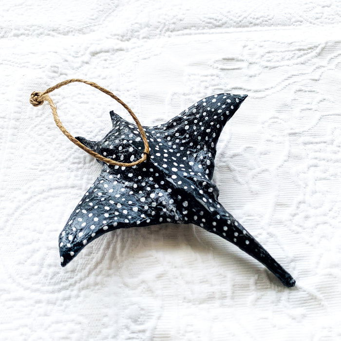 Spotted Eagle Ray medium hand painted Decor Christmas Ornament