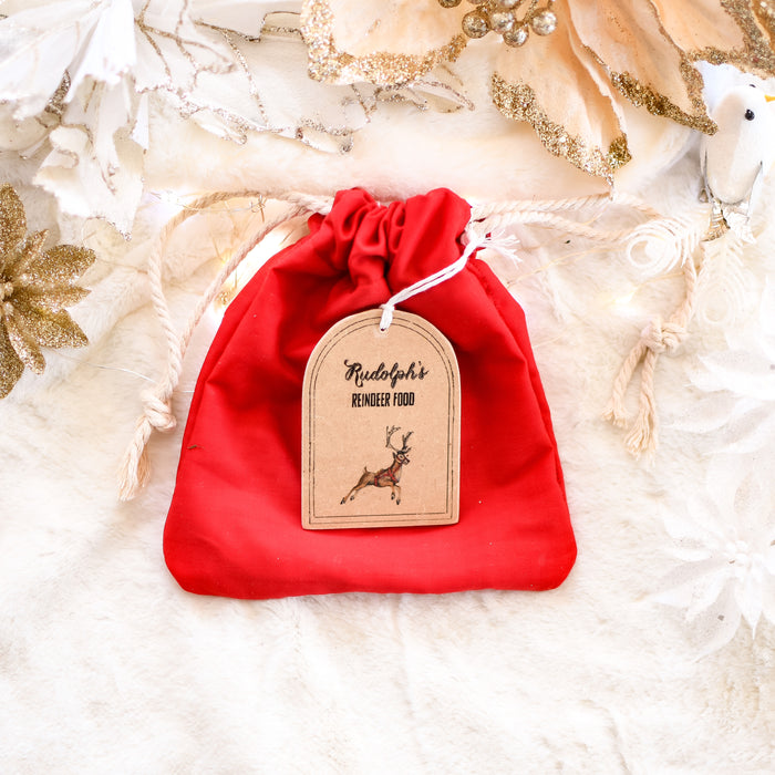 Rudolph's Reindeer Food Christmas Bag and Tag Set