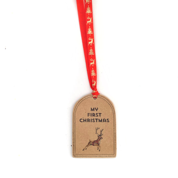 My First Christmas Wooden Tag Ornament