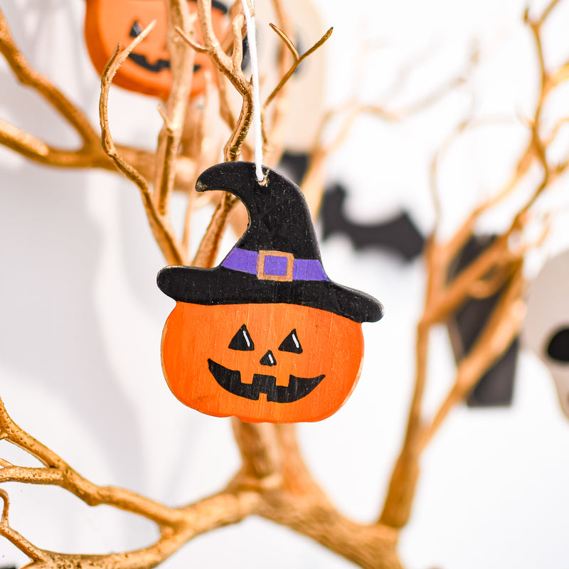 Spooky Wooden Ornament Set