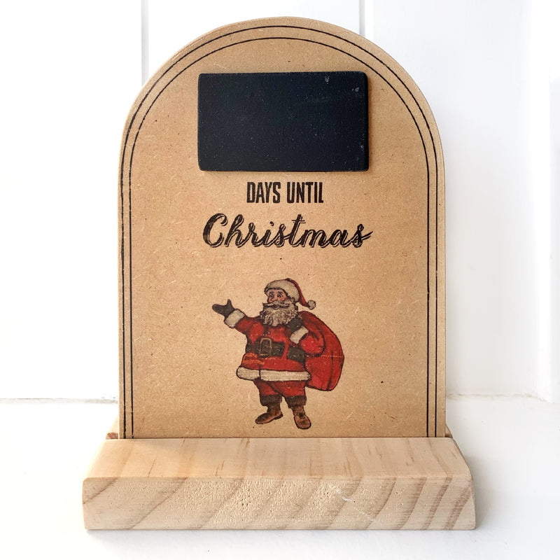 Countdown To Christmas Wooden Sign