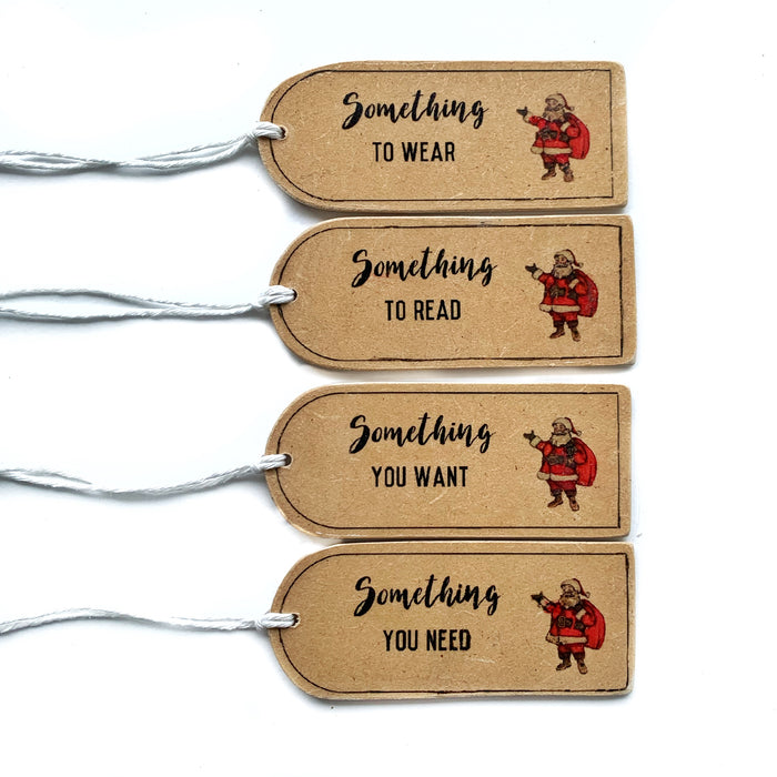 Something You Need resuable Christmas Wooden Tag Set Santa