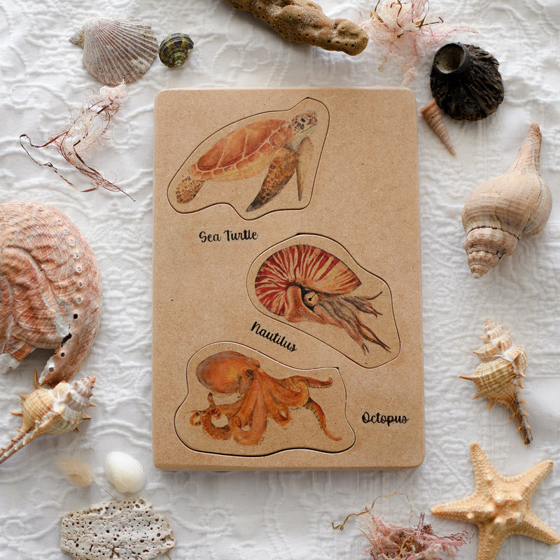 Sea Life Species Wooden Jigsaw Puzzle