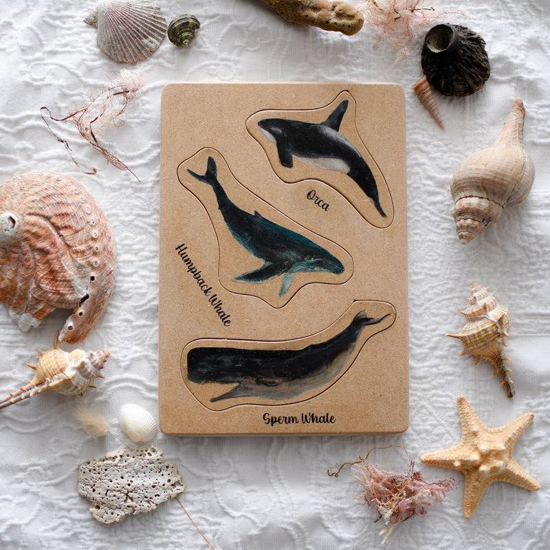 Whale Species Wooden Jigsaw Puzzle