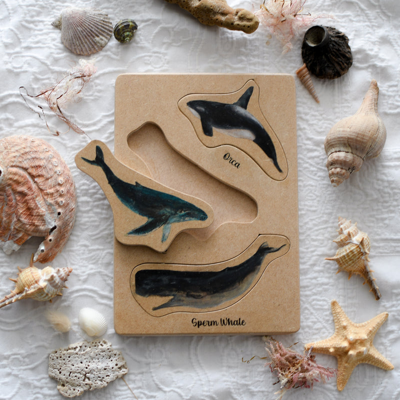 Whale Species Wooden Jigsaw Puzzle