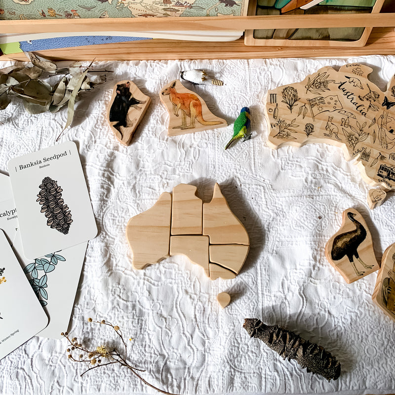 Map of Australia Wooden Jigsaw Puzzle