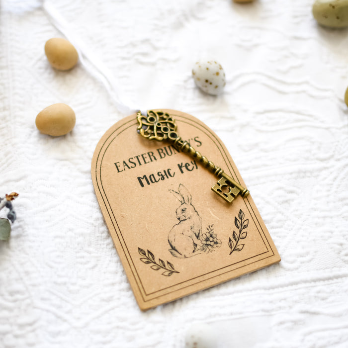 Easter Bunny’s Magic Key Wooden Tag Sign