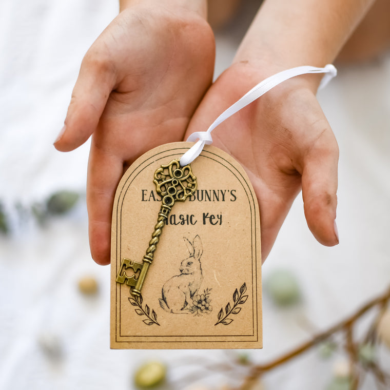 Easter Bunny’s Magic Key Wooden Tag Sign