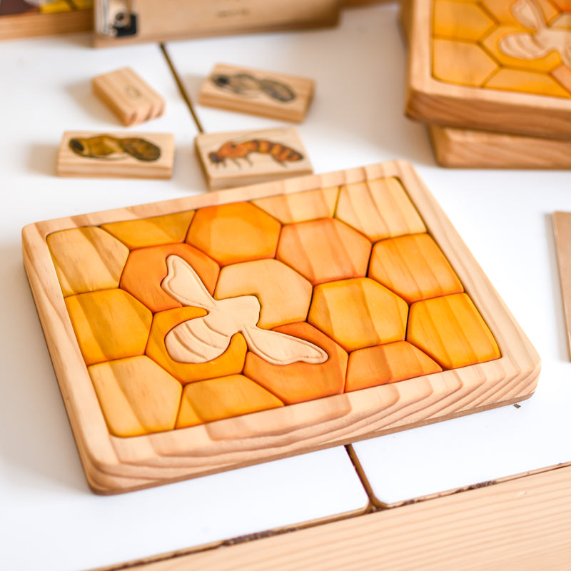 Beehive Honeycomb Bee Wooden Jigsaw Puzzle