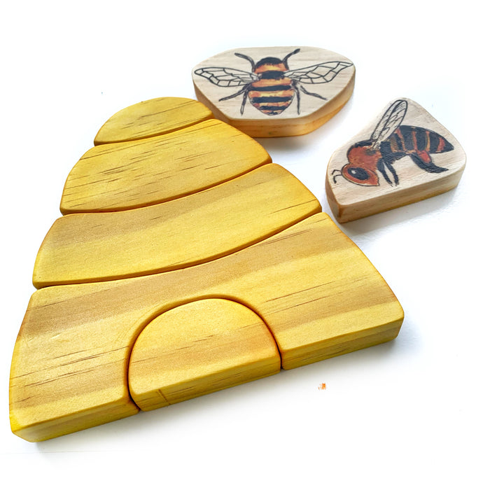 *LAST SET*   Beehive Puzzle and Bees Wooden Learning Set