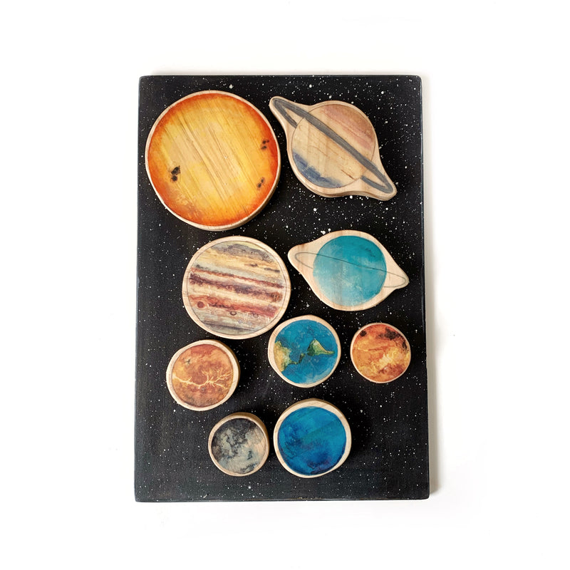 Solar System Wooden Block and Board Set