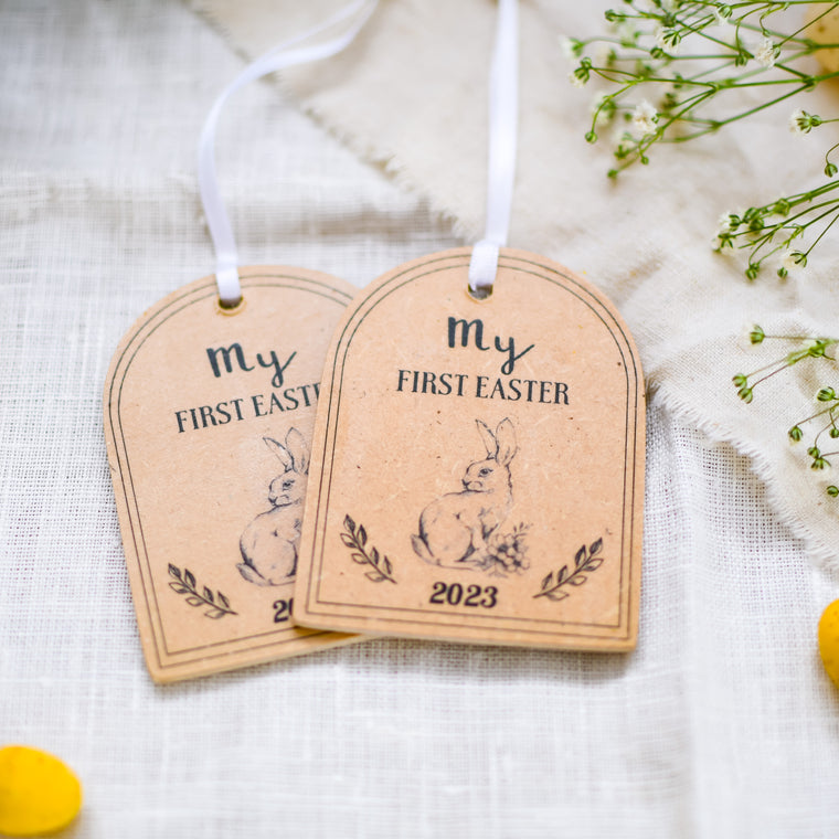 My First Easter Wooden Tag