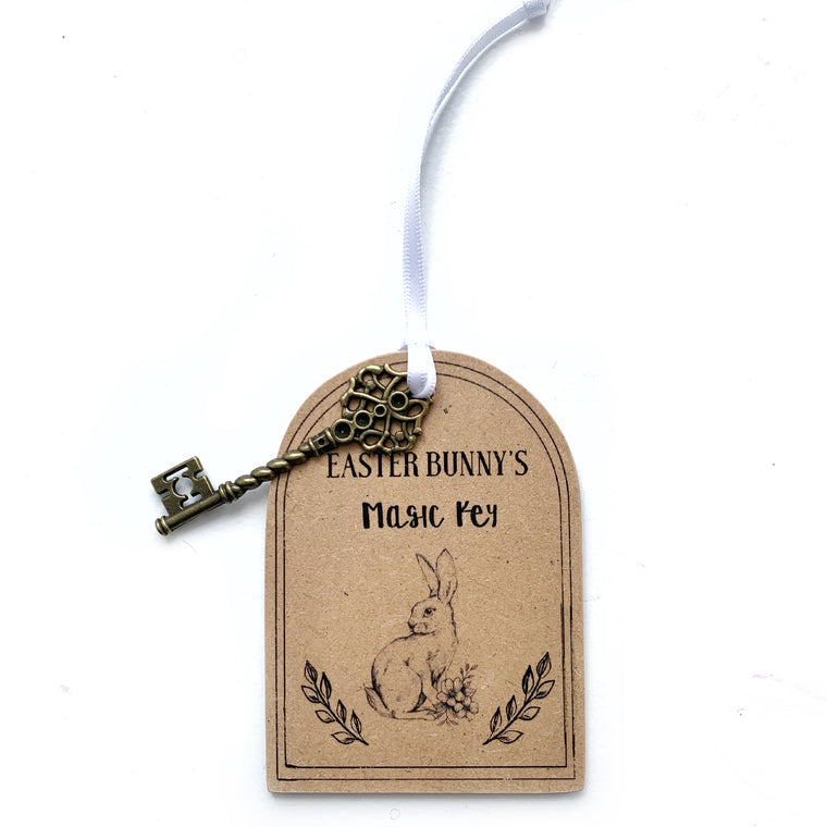 Easter Bunny’s Magic Key Wooden Tag Sign