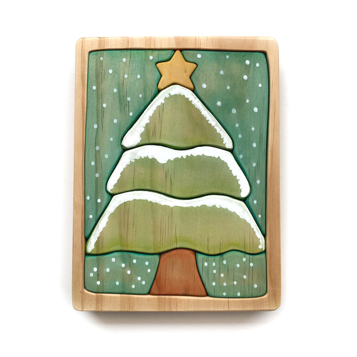 Christmas Tree Wooden Block Jigsaw Puzzle
