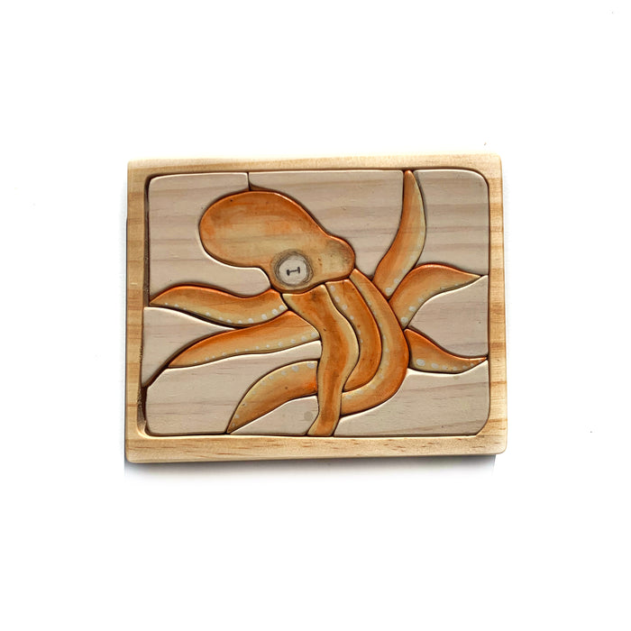 Octopus Watercolour Wooden Jigsaw Puzzle