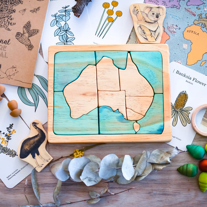 Map of Australia Wooden Jigsaw Puzzle