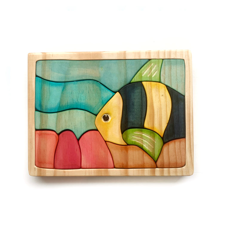 Tropical Fish Coral Wooden Jigsaw Puzzle