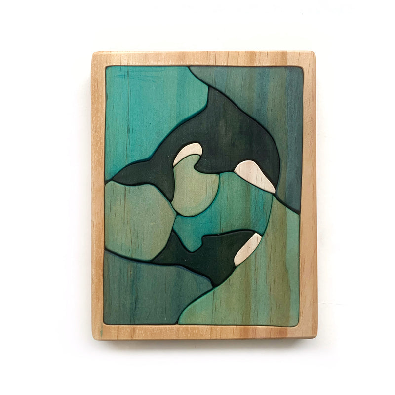 Orca Whales Wooden Jigsaw Puzzle
